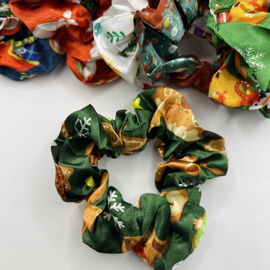 Festive Silk Scrunchie